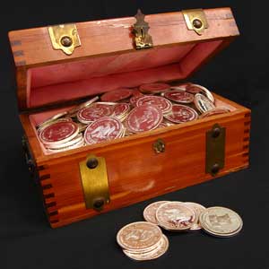 Box full of coins