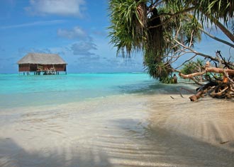 Luxury beach accommodation in the Maldives