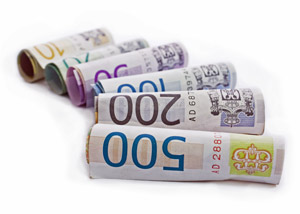 Euros in a bundle