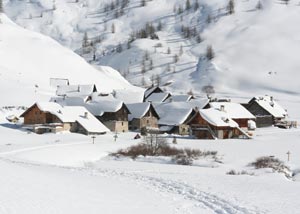 Skiing resort Snow ski resort in winter