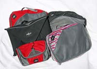 Five travel packing cubes